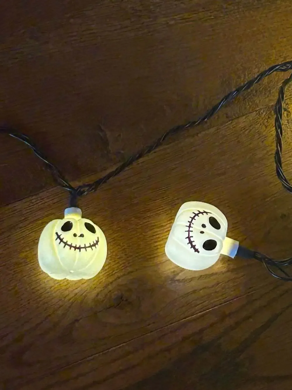 Jack Skeleton blow mold light strand set of 2 - 8’ Long has replacement bulbs